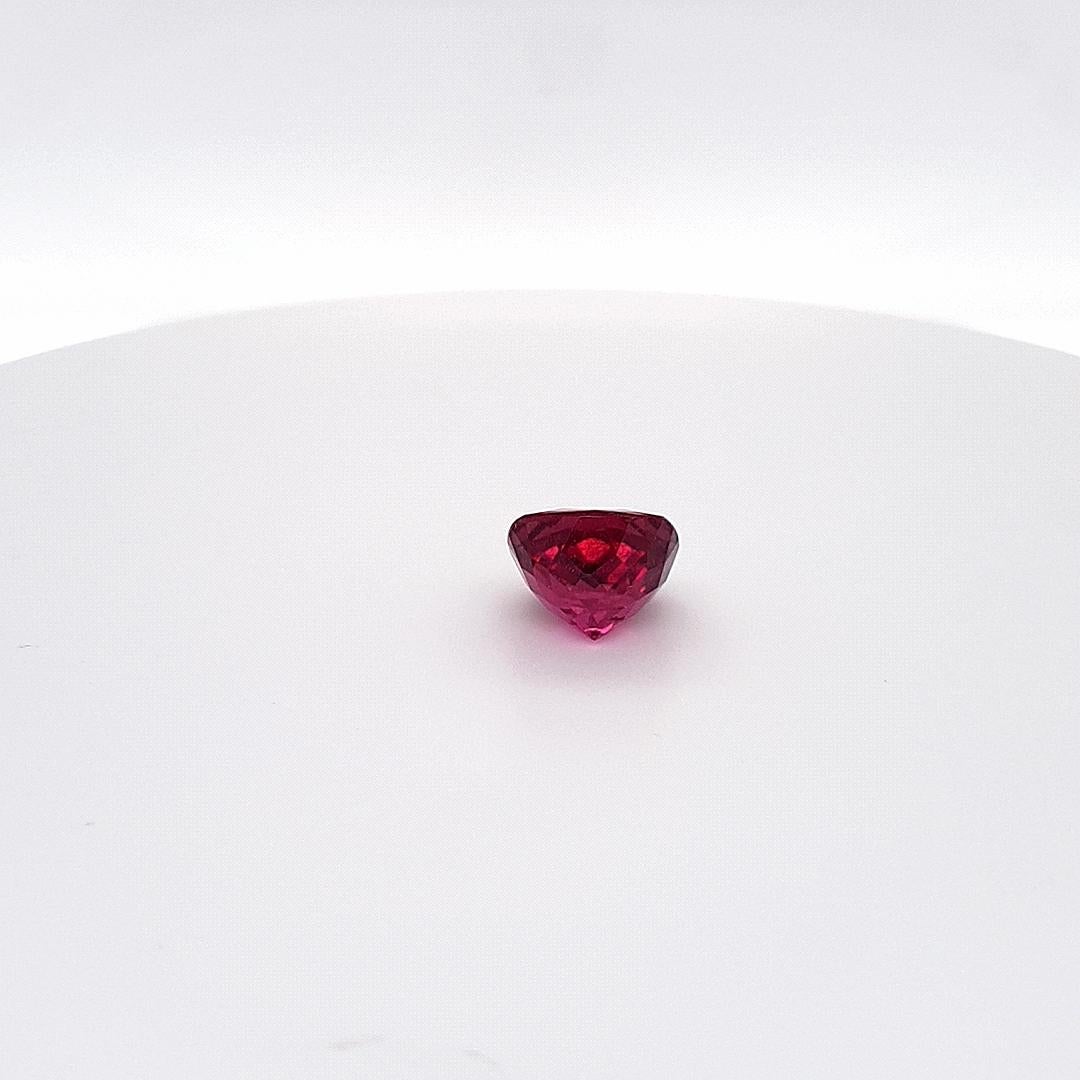 Women's or Men's Intense Violet Pink Rubelite, Faceted Gem, 9, 74 Ct., Loose Gemstone, Round For Sale