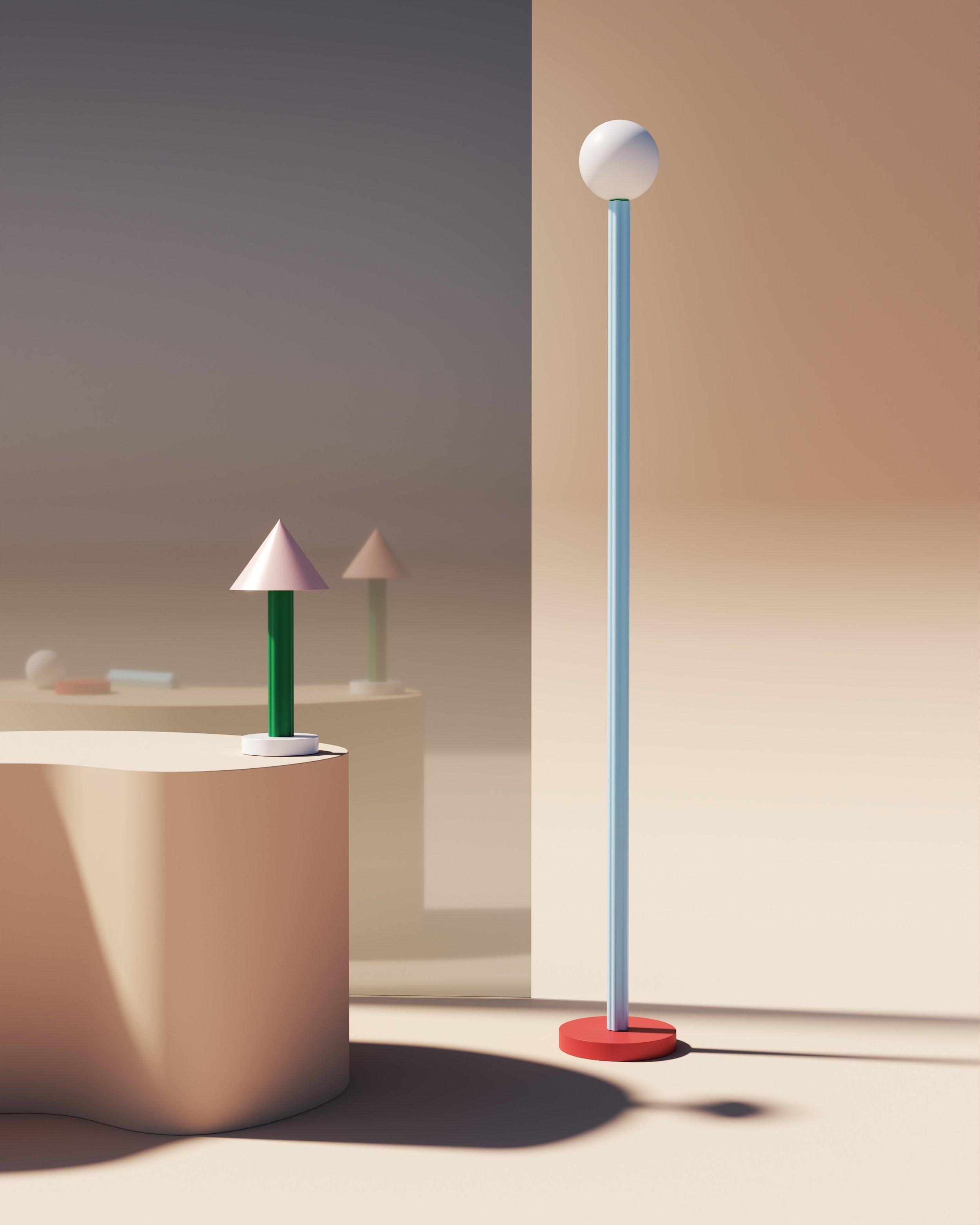 Postmoderne Lampadaire jaune intense A.Profiles de l'Atelier Areti en vente