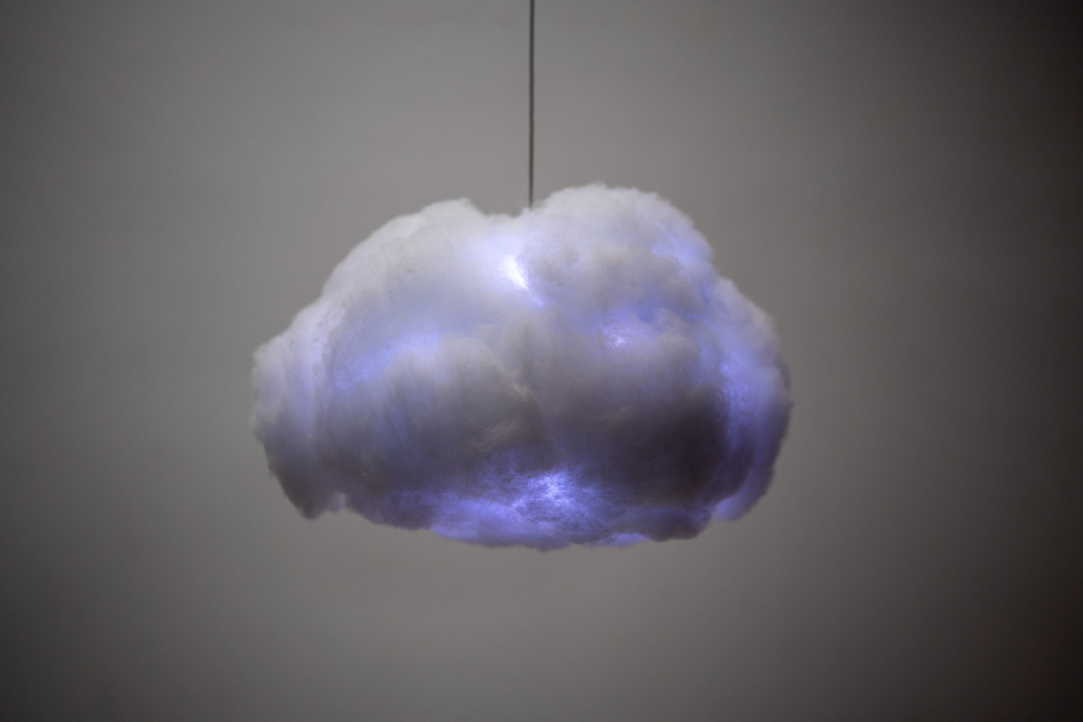 One of a series of Lighting systems inspired by the magic of clouds coupled with advances in technology, the Interactive Cloud is an LED lamp incorporating advanced sound-reactive and ambient lamp modes. Available in three sizes Small, Medium, and