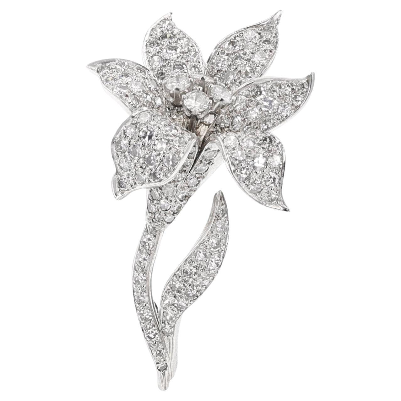 Interchangeable Diamond, Ruby and Sapphire Brooch, Platinum and Palladium