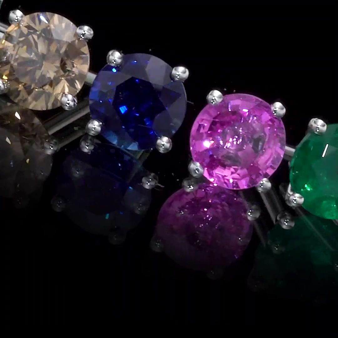 diamond earrings with changeable stones