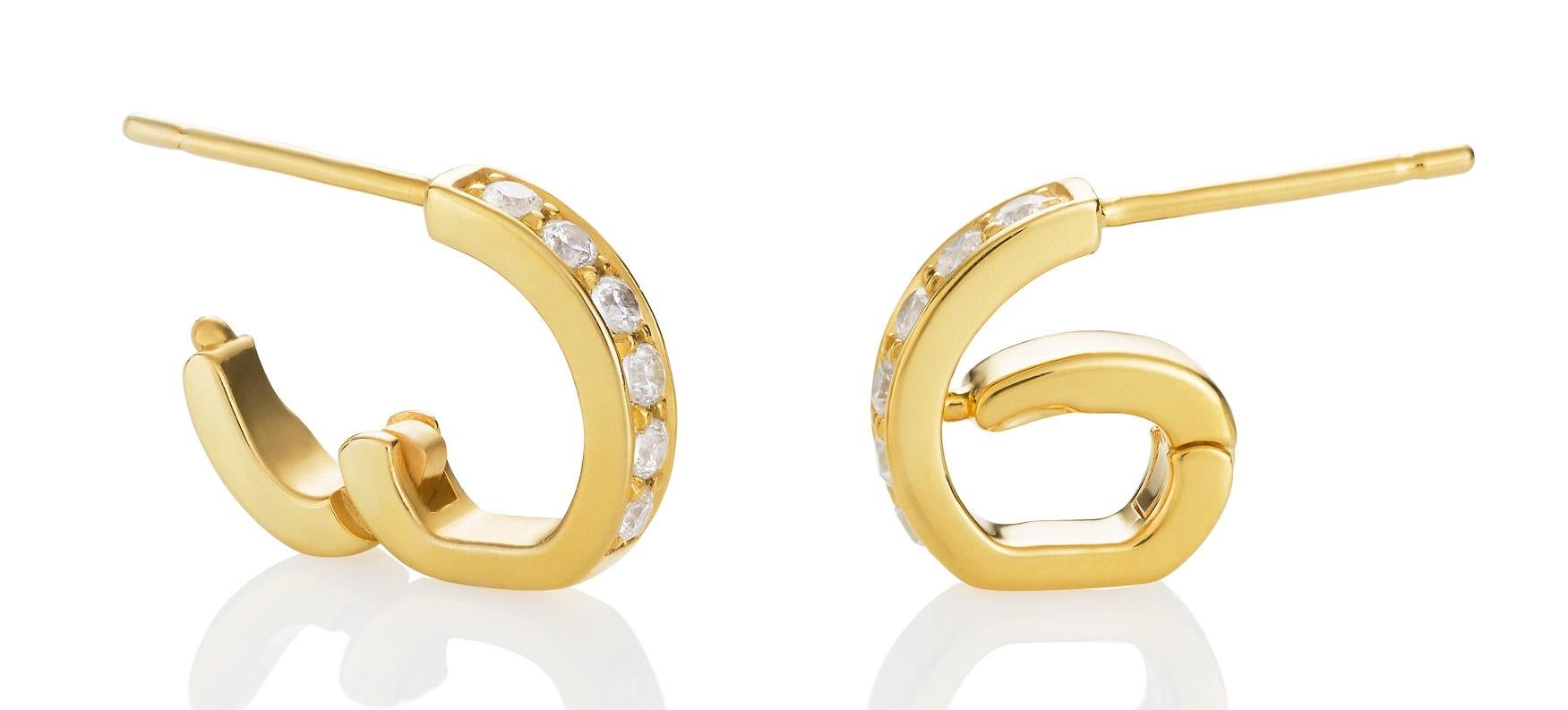 Boucles d'oreilles interchangeables en or avec diamants et baguettes de topaze bleue de Londres Pour femmes en vente