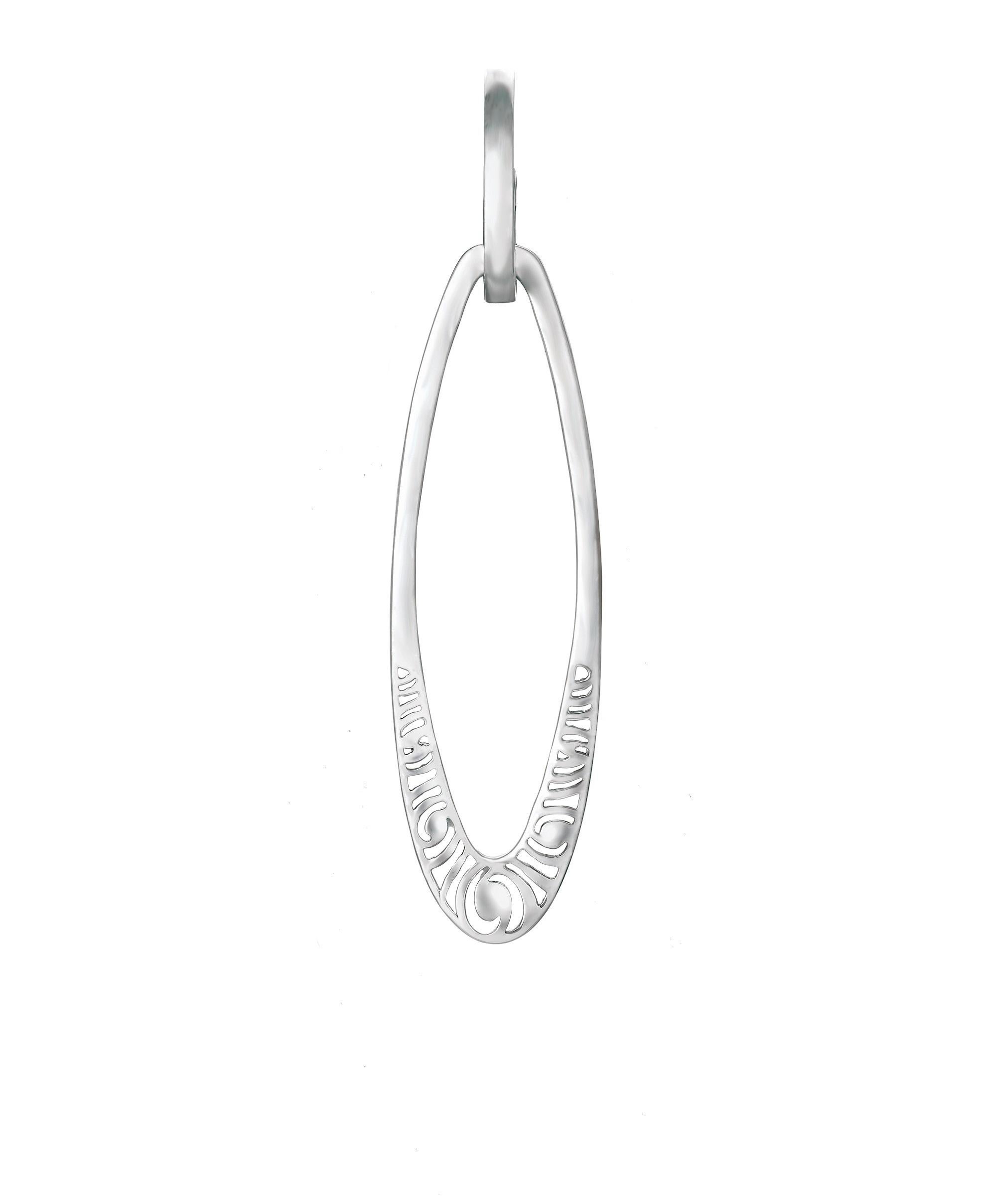 Interchangeable Earrings in Sterling with Blue Topaz Baguettes For Sale 2