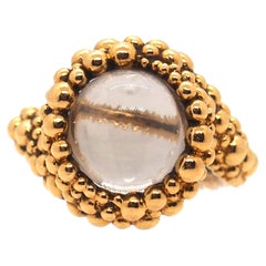 Interchangeable Gemstone 18 Karat Yellow Gold Gilbert Albert Ring