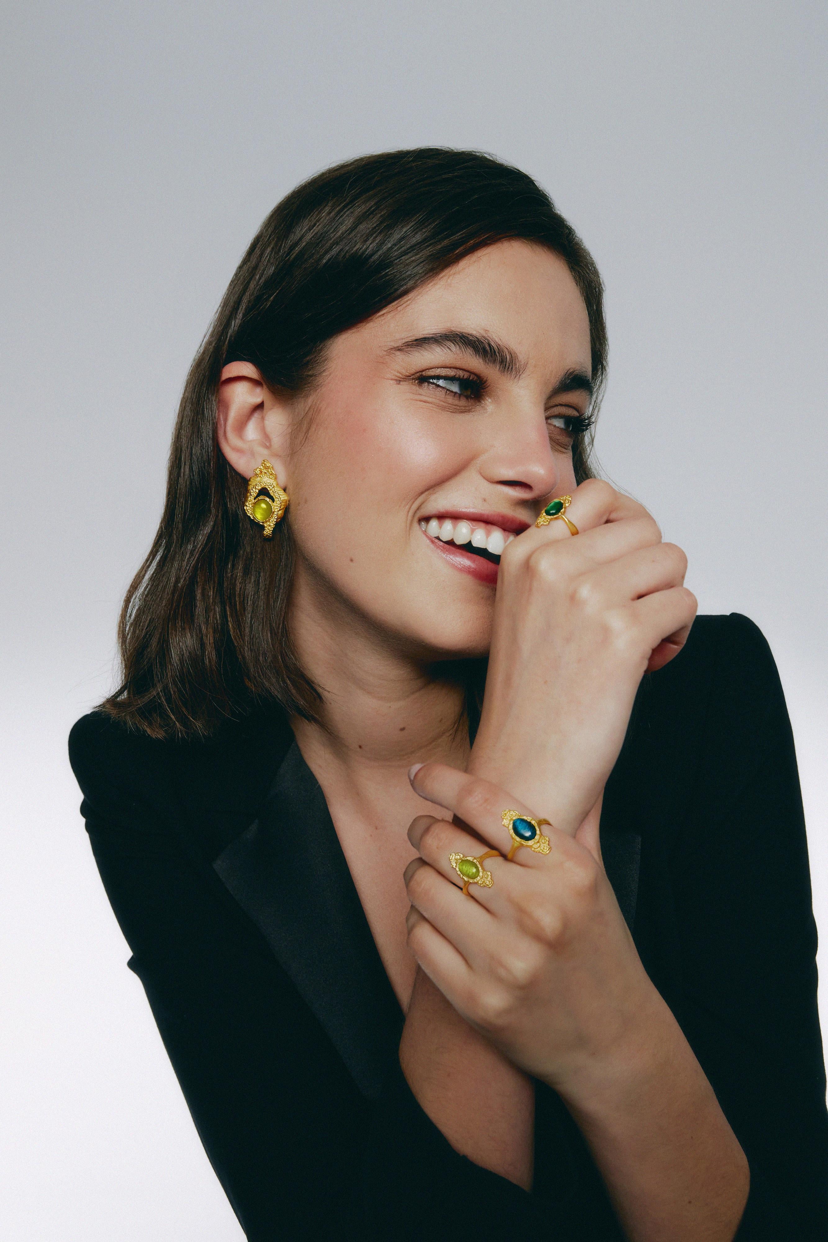 Boucles d'oreilles interchangeables en gravier en vente 5