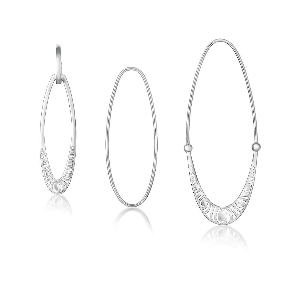 Ensembles de boucles d'oreilles interchangeables en or 14 carats en vente 4