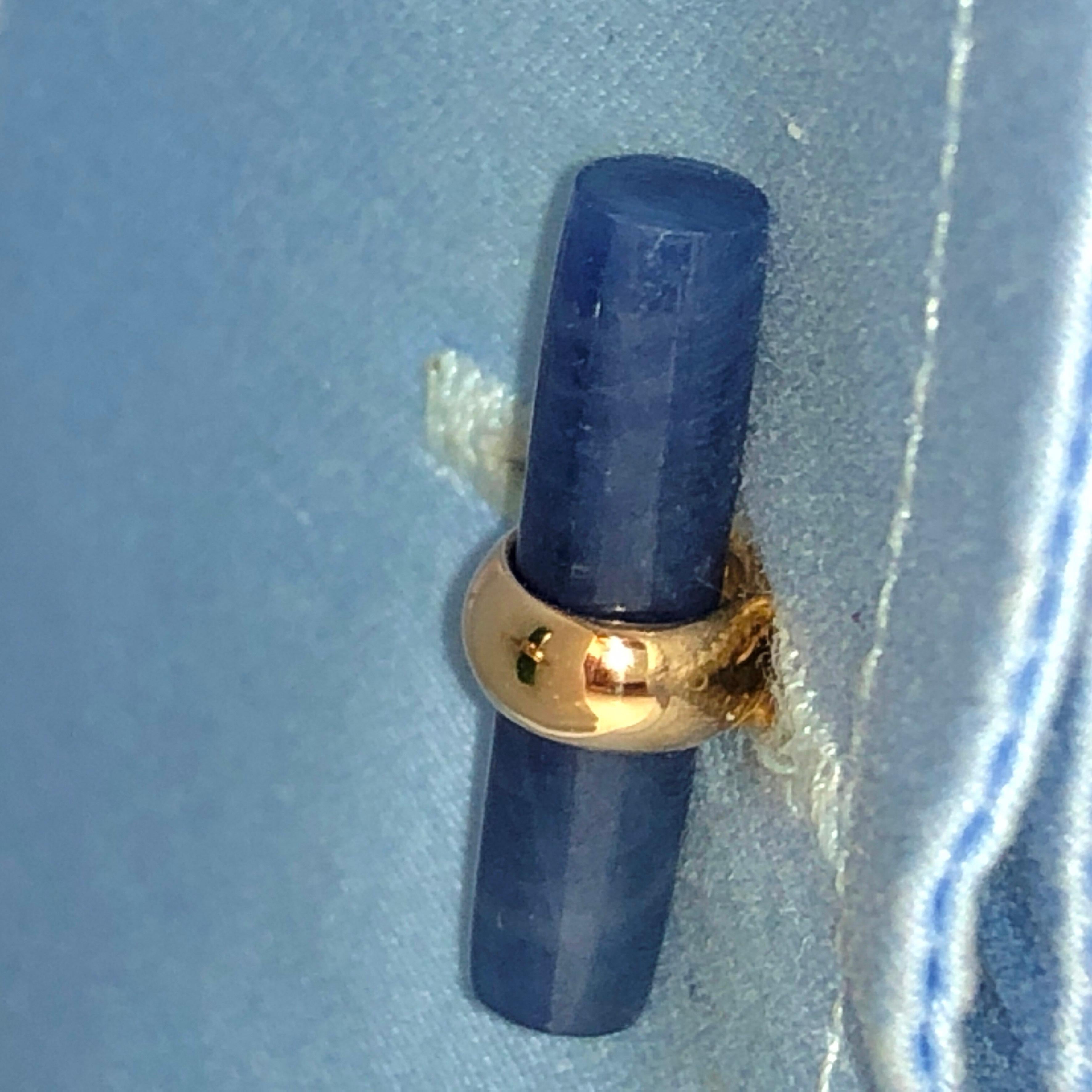 Interchangeable Natural Sapphire Ruby Jade Opal Baton Set 18k Gold Cufflinks 10