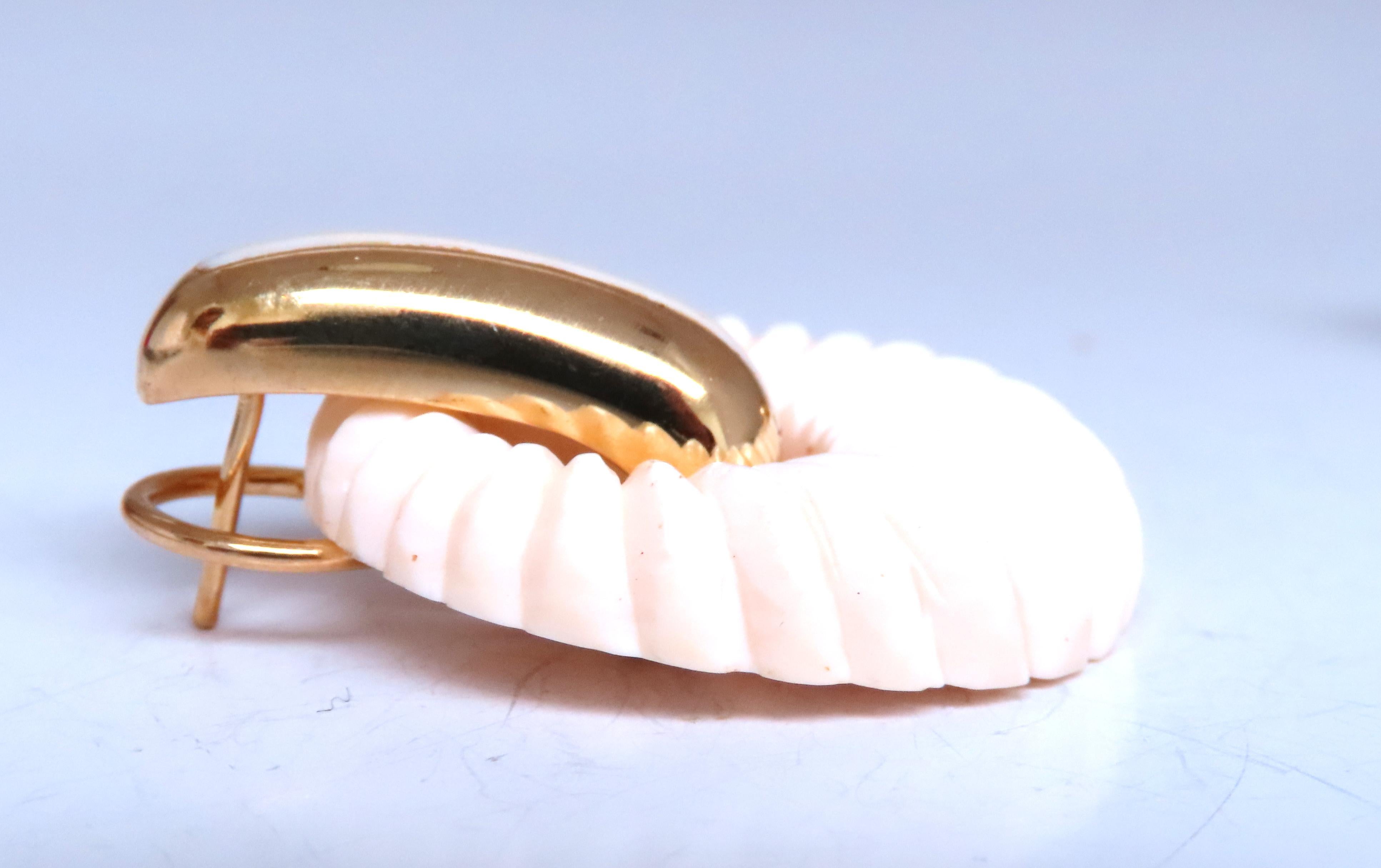 Modern Interchangeable Onyx Moonstone Coral Gold Dangle Earrings 18kt 12632 For Sale