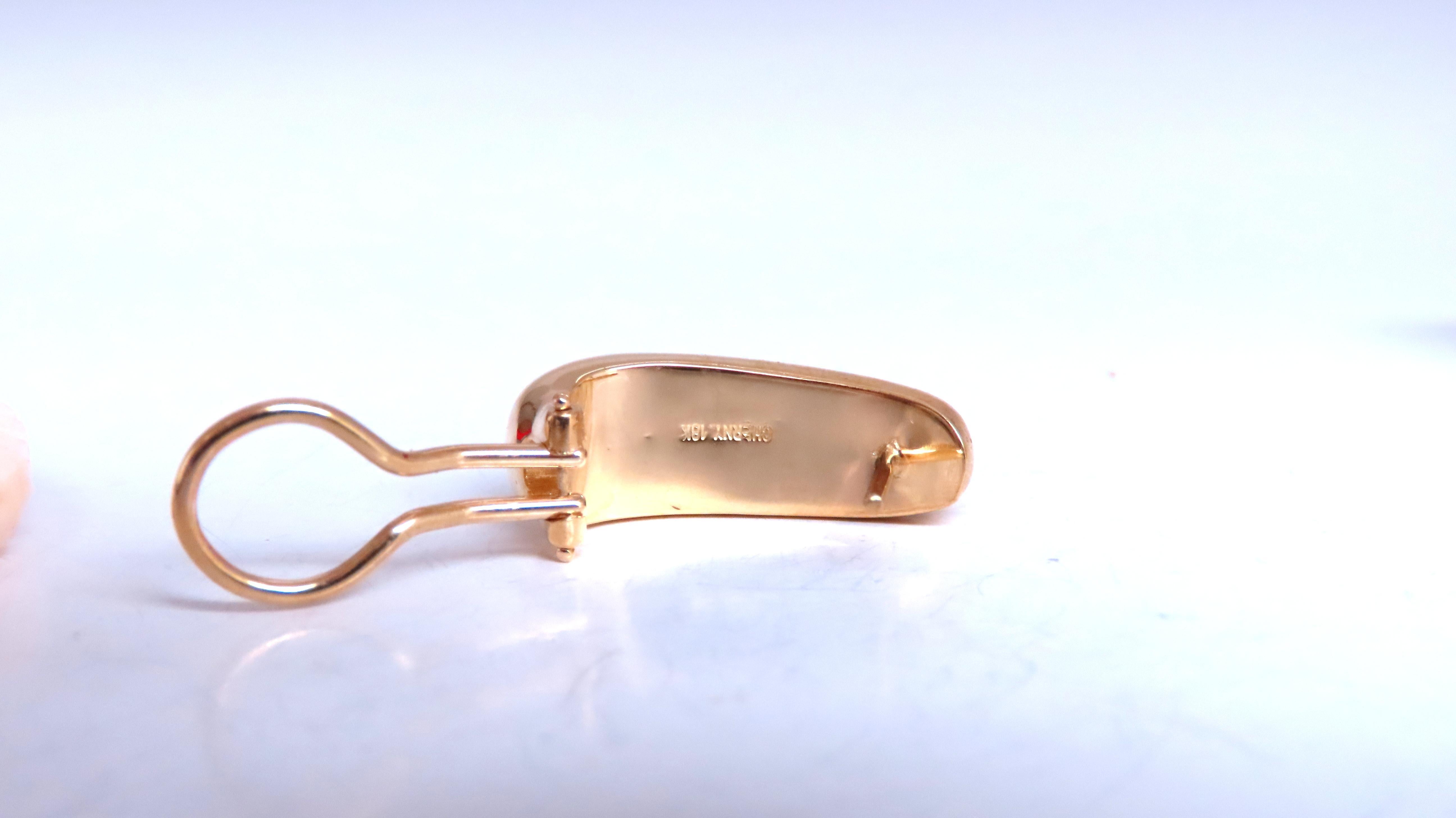 Interchangeable Onyx Moonstone Coral Gold Dangle Earrings 18kt 12632 In Excellent Condition For Sale In New York, NY