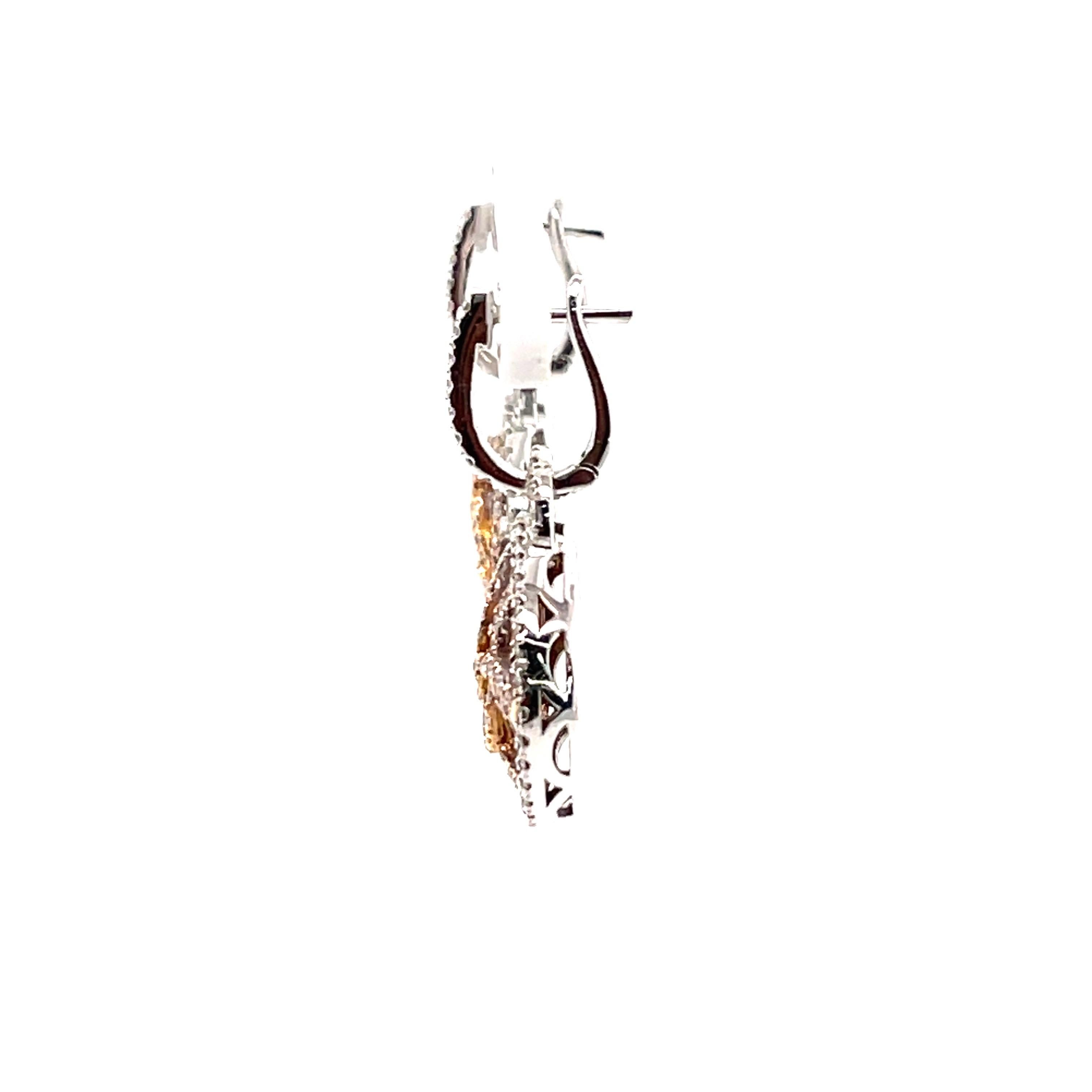 Créoles ou pendants d'oreilles interchangeables en saphirs et diamants Neuf - En vente à New York, NY