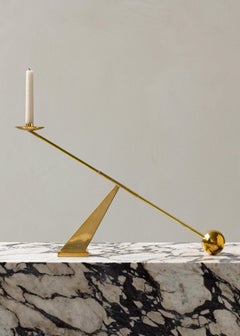 Interconnect Candle Holder - Polished Brass - by Colin King for Audo