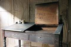 Interesting 19th Century Painted Pine & Graffitied Clerk’s Desk, circa 1870