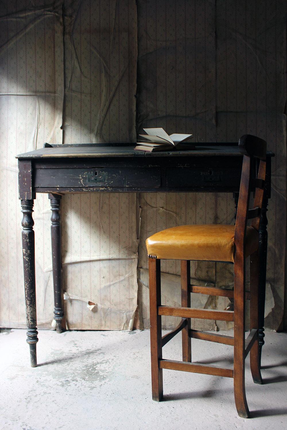 Interesting 19th Century Painted Pine & Graffitied Clerk’s Desk, circa 1870 12