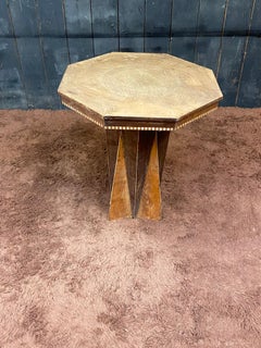 Interesting Art Deco Africanist Pedestal Table, circa 1930