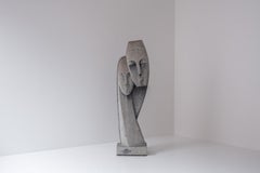 Interesting ‘Devotion’ Head Sculpture in Terrazzo and Concrete, 1970s