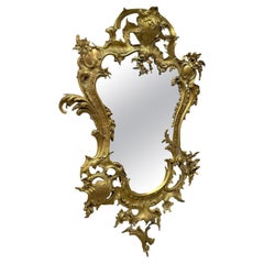 Interesting Early 20th Century Rococo Style Gilt Bronze Mirror