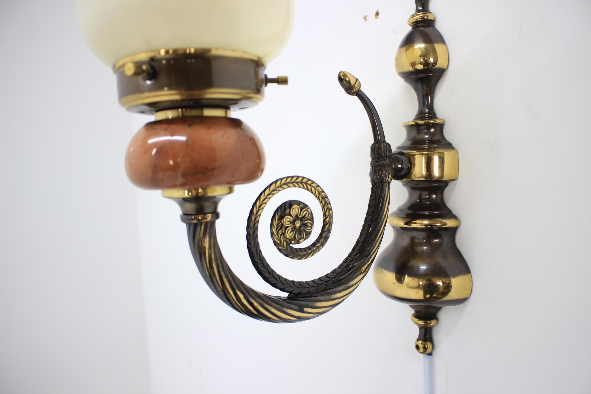 Brass German Wall Lamps from the Hotel in Berlin, 1980s For Sale