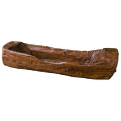 Interesting Hand-Carved Wood Decorative Object with Organic Design and Live Edge