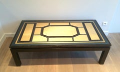 Interesting Lacquer Coffee Table Stamped "Br", circa 1960