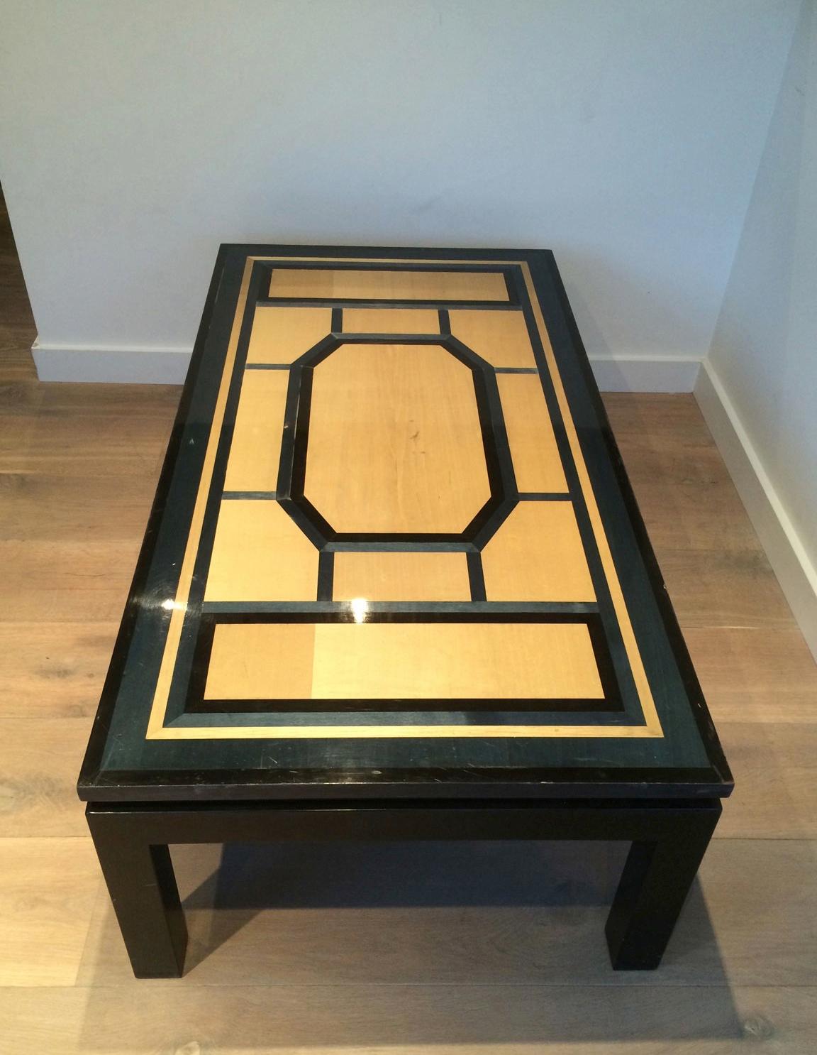 Lacquered Interesting Lacquer Coffee Table Stamped 