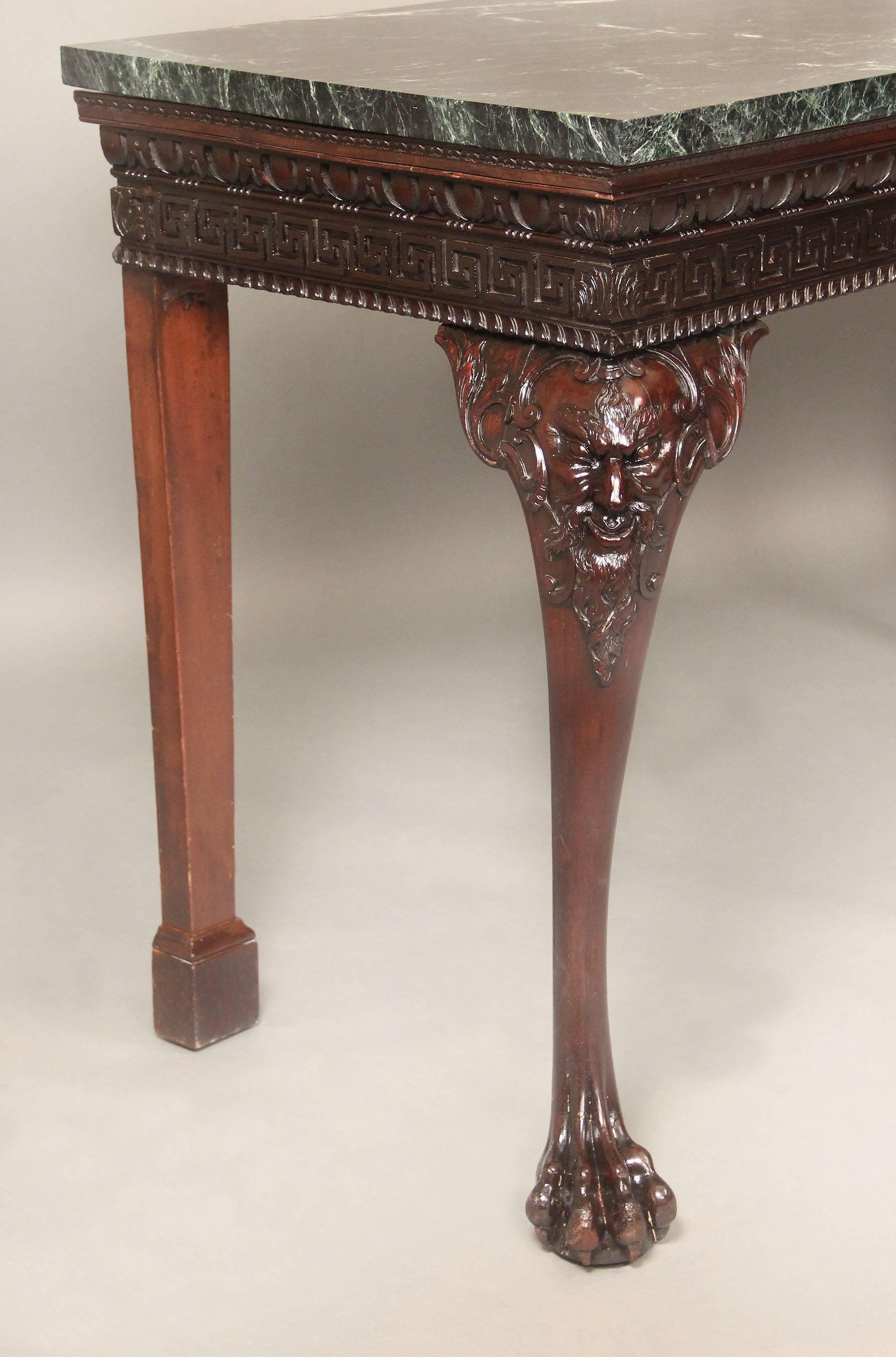 Chippendale Interesting Late 19th Century Carved Wood English Console