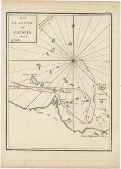 Interesting Map of the Thousand Islands in the Bay of Batavia 'Jakarta', ca.1740
