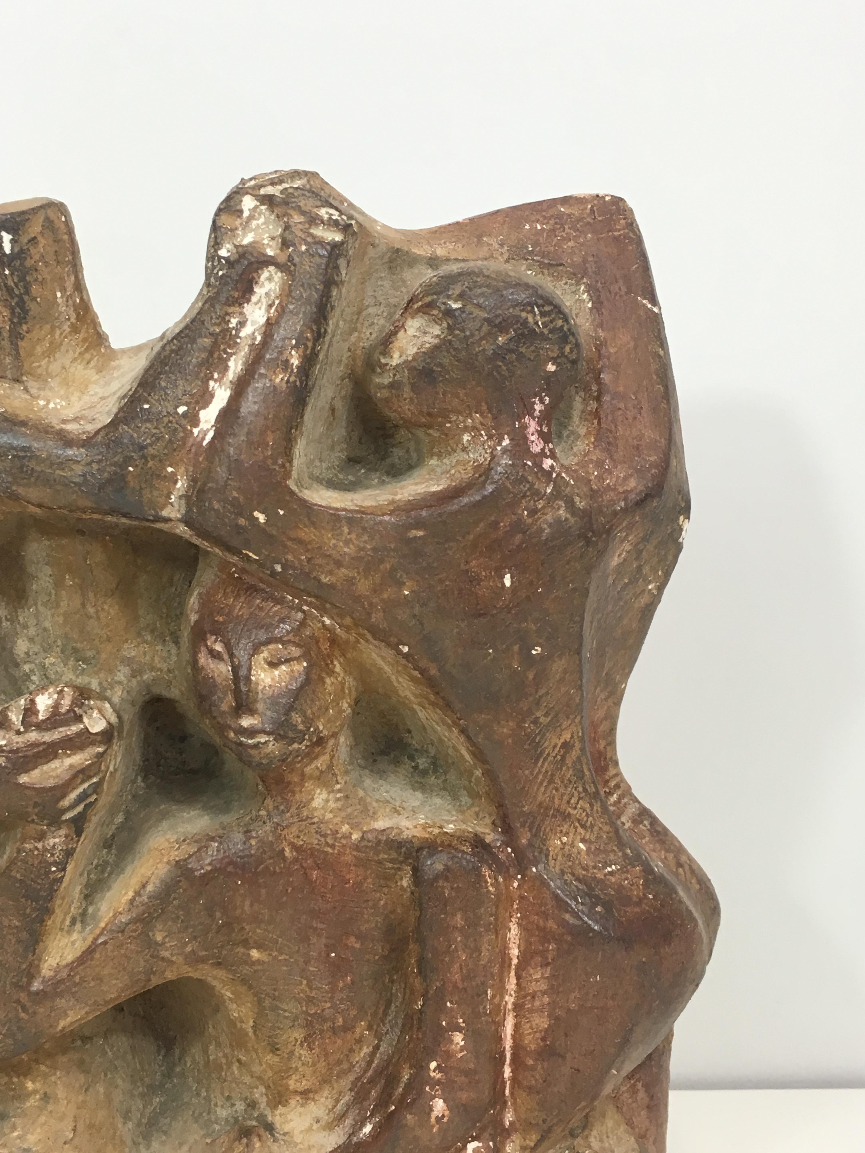 Metà XX secolo Interessante scultura in gesso, 1950 circa in vendita