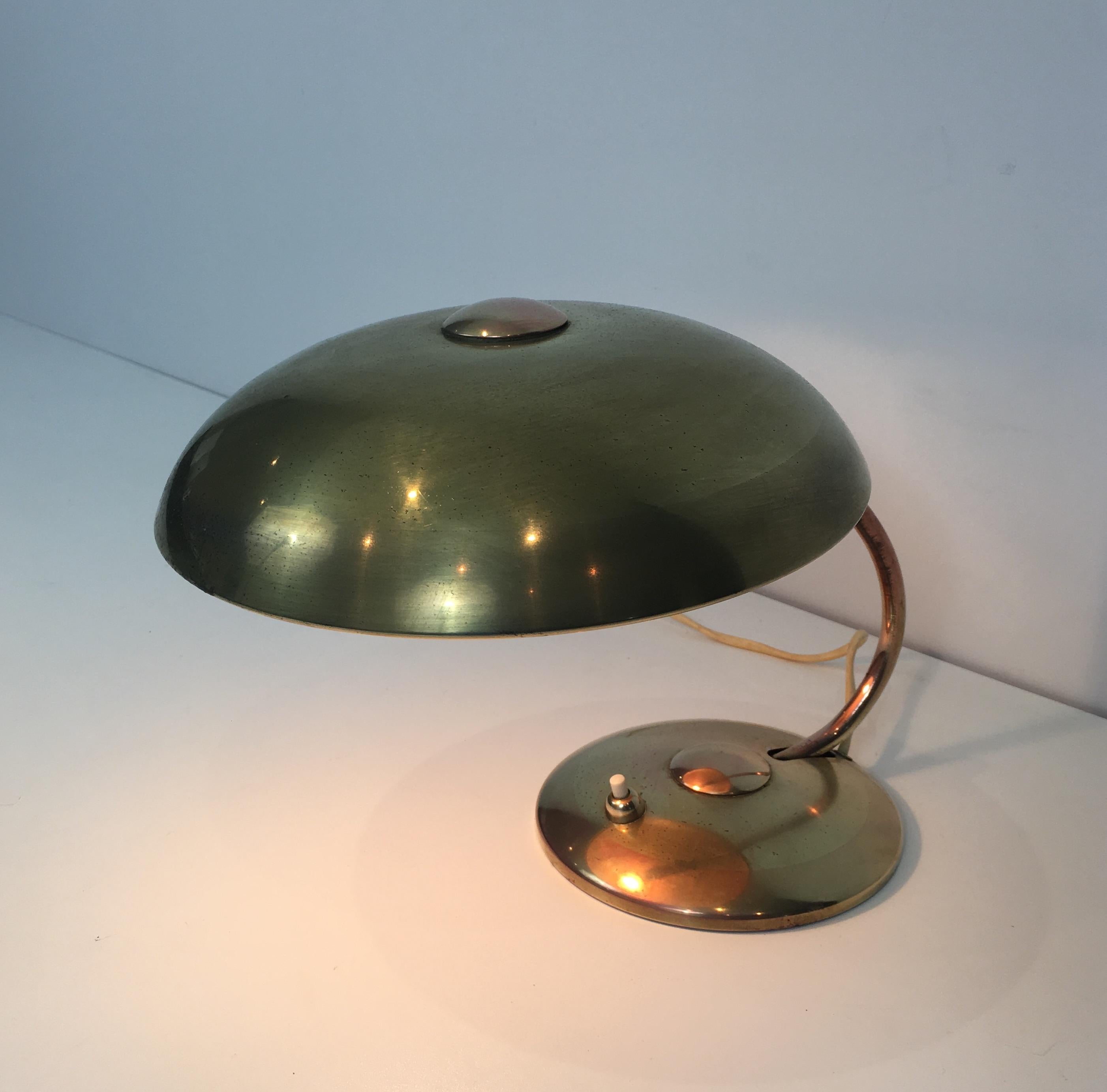 Interesting Small Brass Desk Table Lamp, circa 1930 7