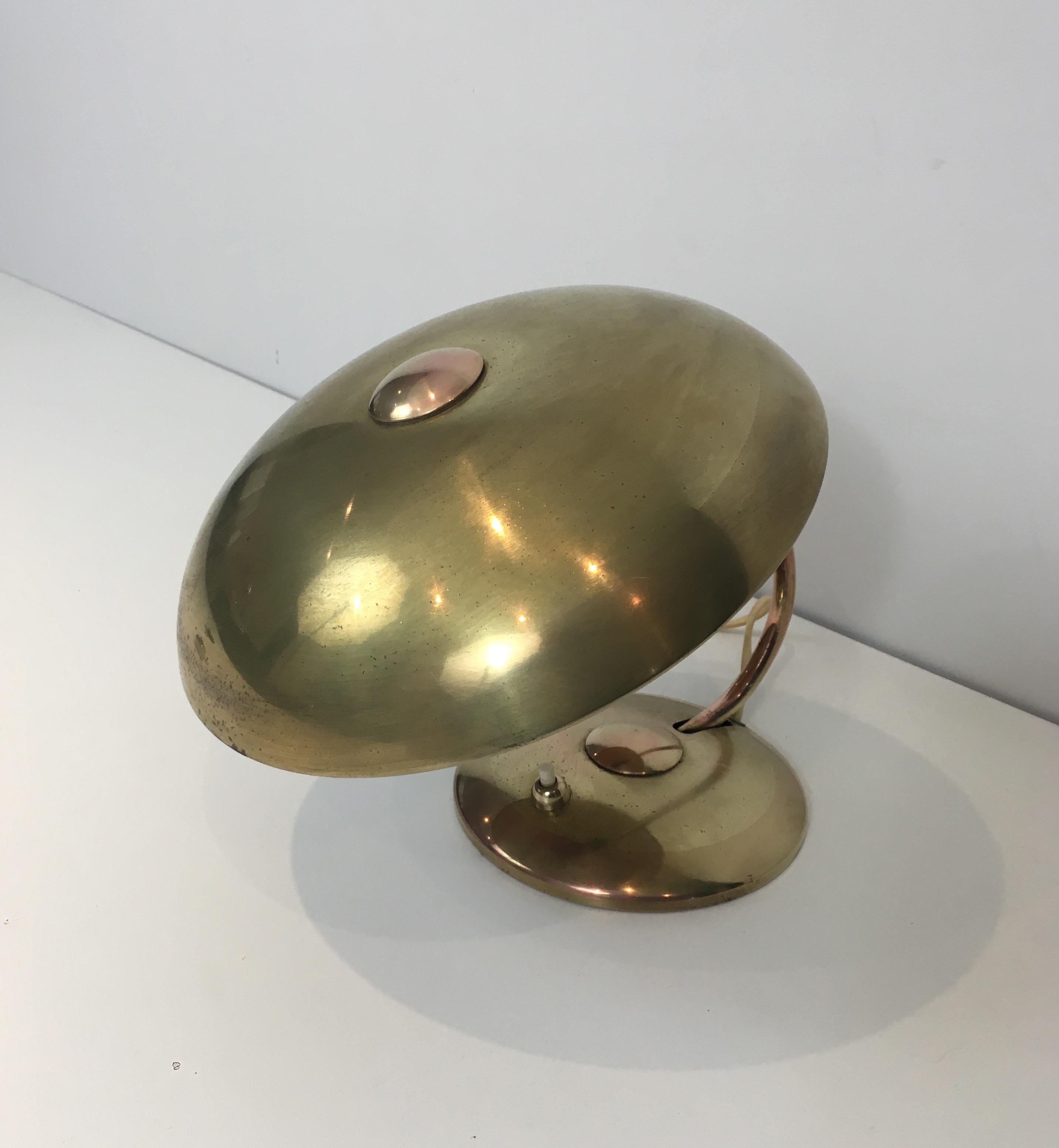 Interesting Small Brass Desk Table Lamp, circa 1930 9