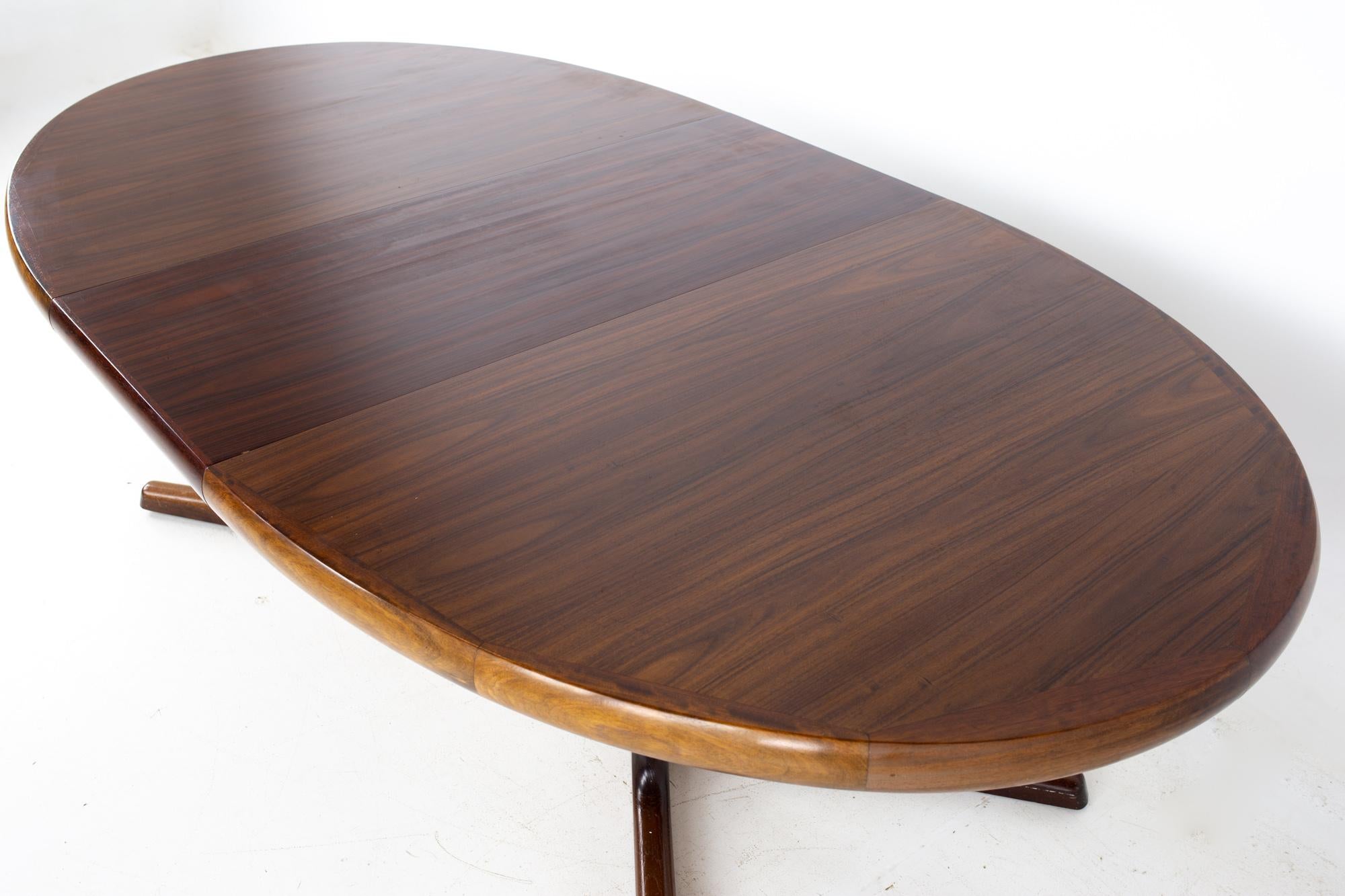 Interform Collection MCM Danish Rosewood 12 Person Expanding Oval Dining Table 4