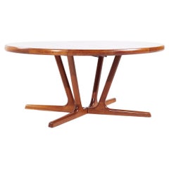 Vintage Interform Collection Mid Century Teak Expanding Dining Table with 3 Leaves