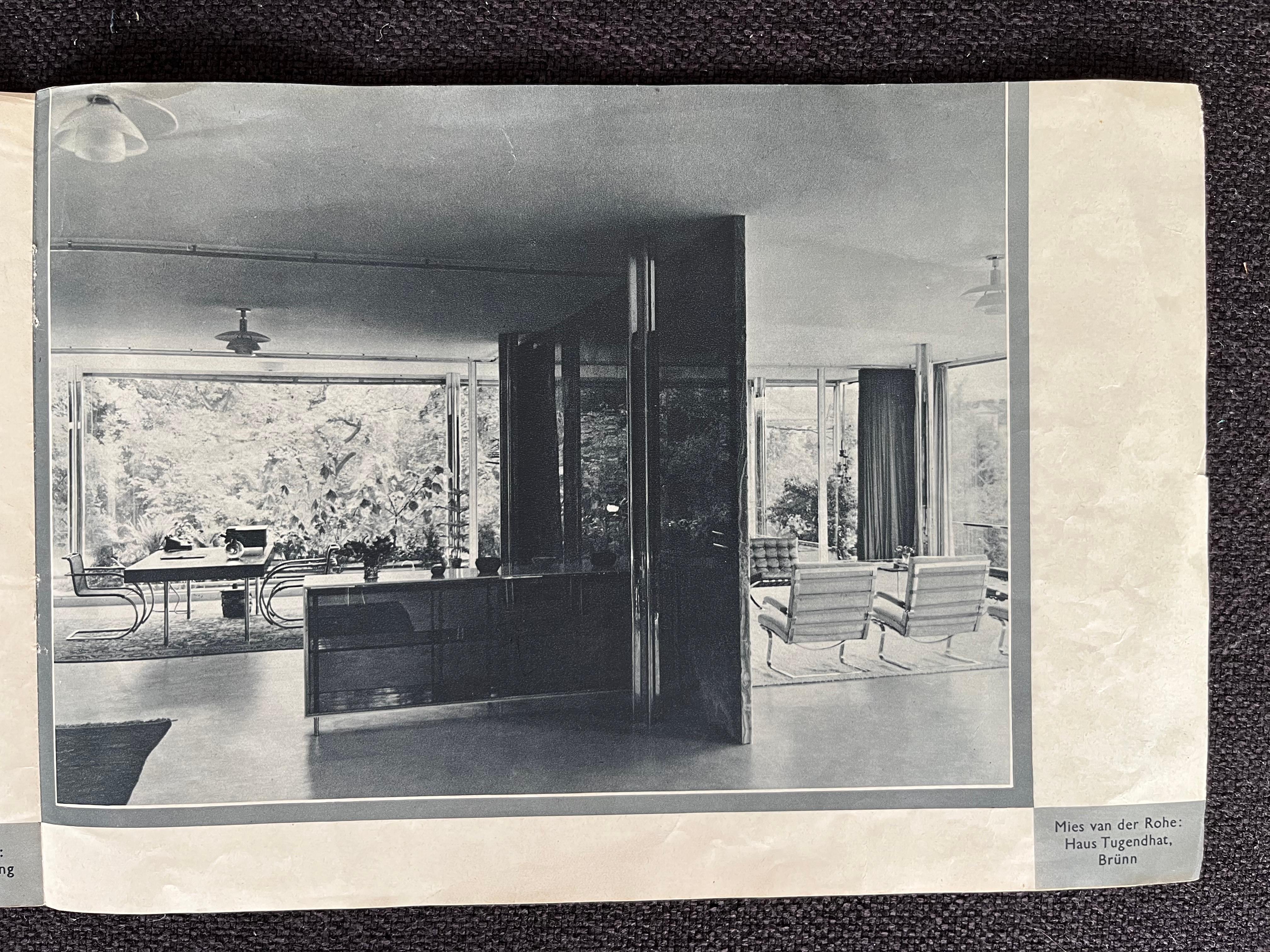 Interior Bauhaus Leaflet Wohnräume Der Gegenwart / Chrome Furniture-1930s In Distressed Condition For Sale In Praha, CZ
