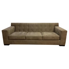 Interior Crafts Divano in pelle scamosciata color taupe Contemporary Modern