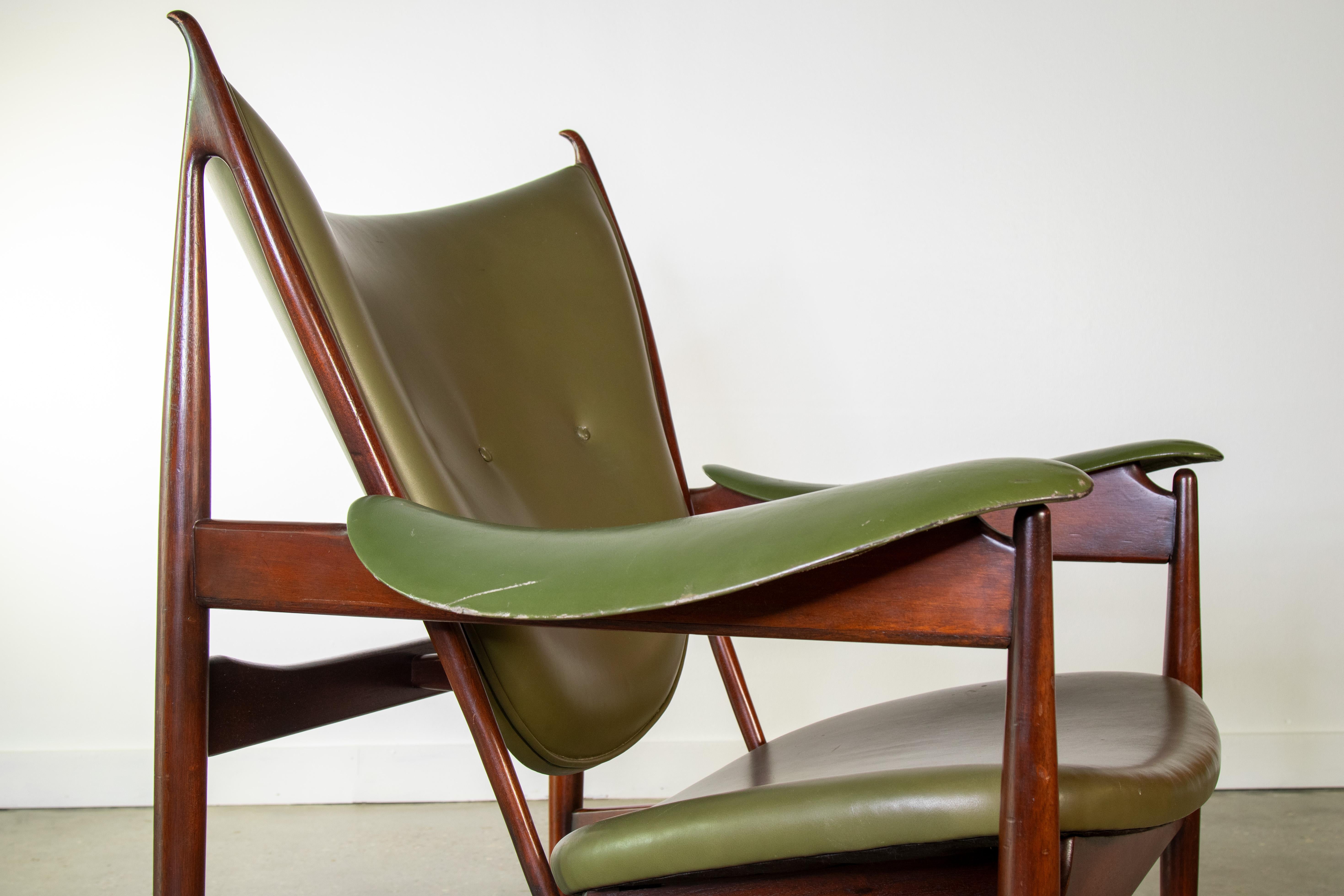 Chaise de chef de file Interior Crafts pour « Strikture » d'après Finn Juhl, fin des années 1990 en vente 2