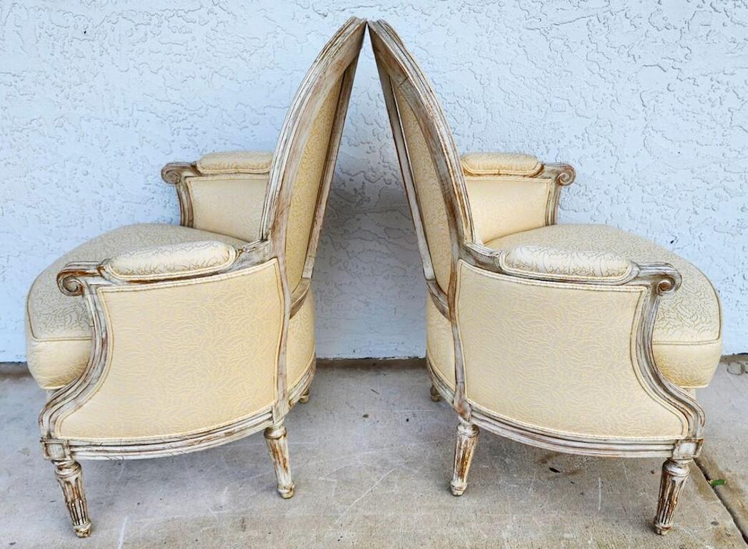 INTERIOR CRAFTS French Louis XVI Bergere Armchairs 1