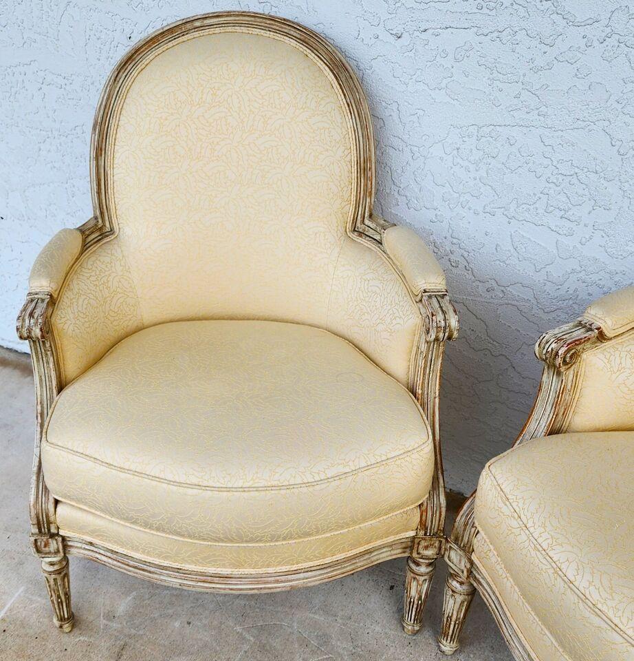 INTERIOR CRAFTS French Louis XVI Bergere Armchairs 2