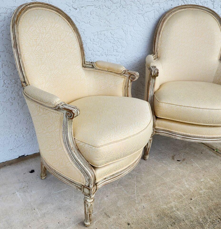 INTERIOR CRAFTS French Louis XVI Bergere Armchairs 3