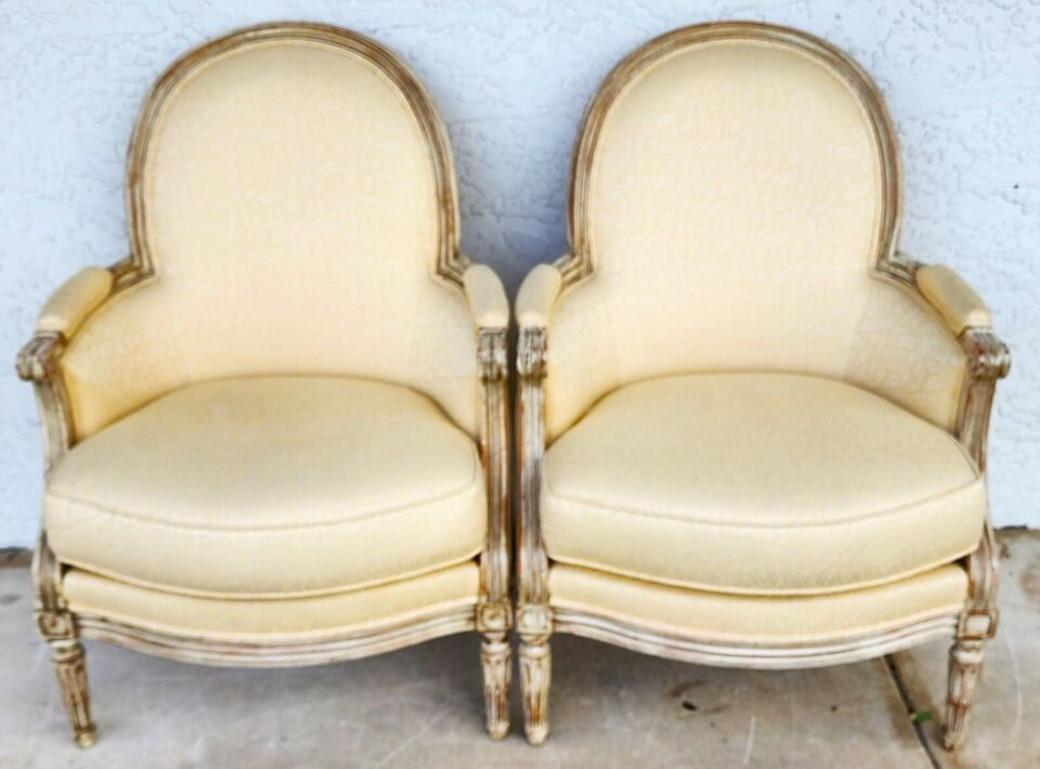 INTERIOR CRAFTS French Louis XVI Bergere Armchairs 4