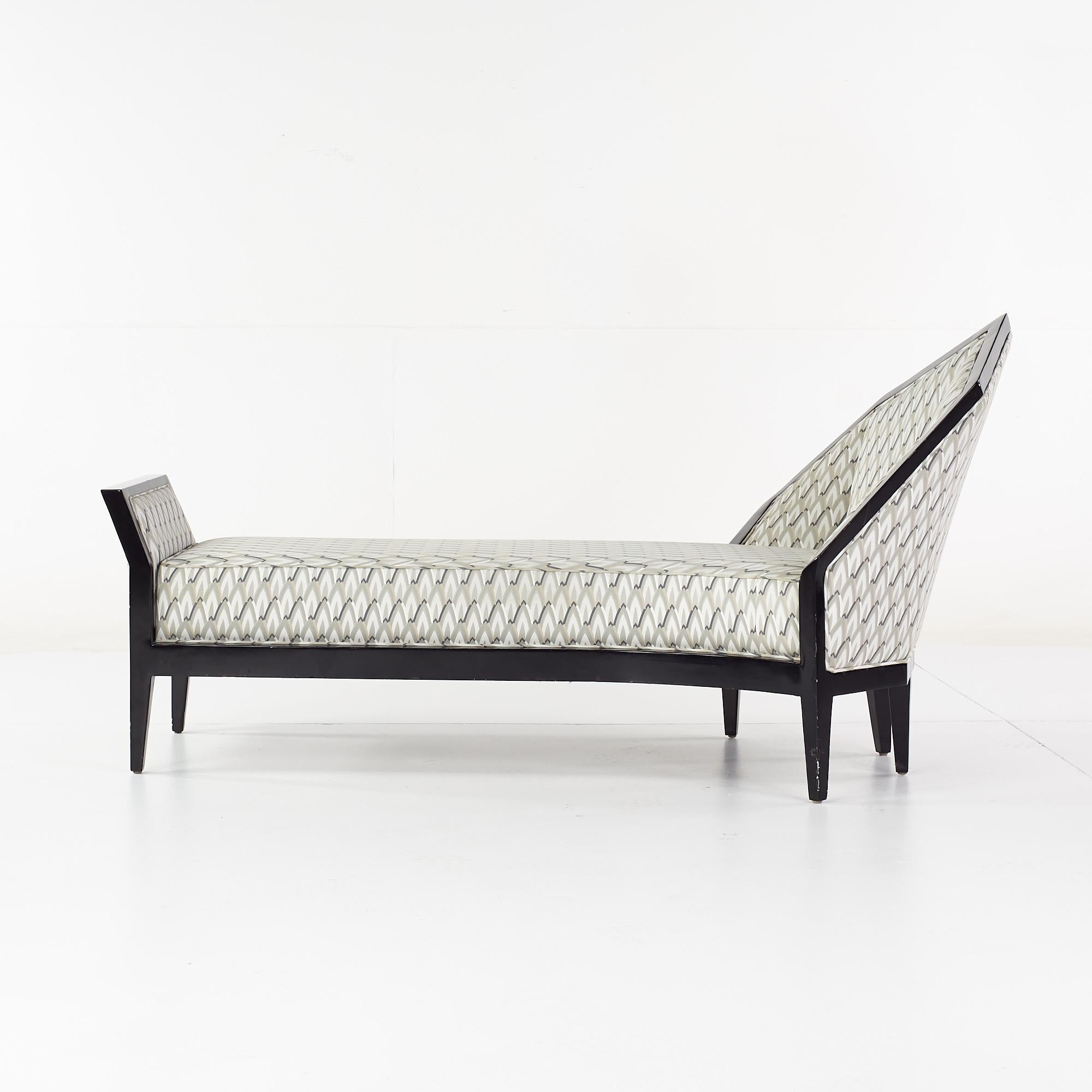 Interior Crafts Geometric Chaise In Good Condition For Sale In Countryside, IL