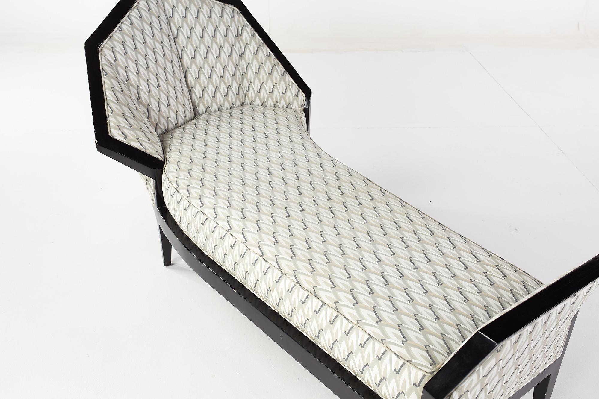 Upholstery Interior Crafts Geometric Chaise For Sale