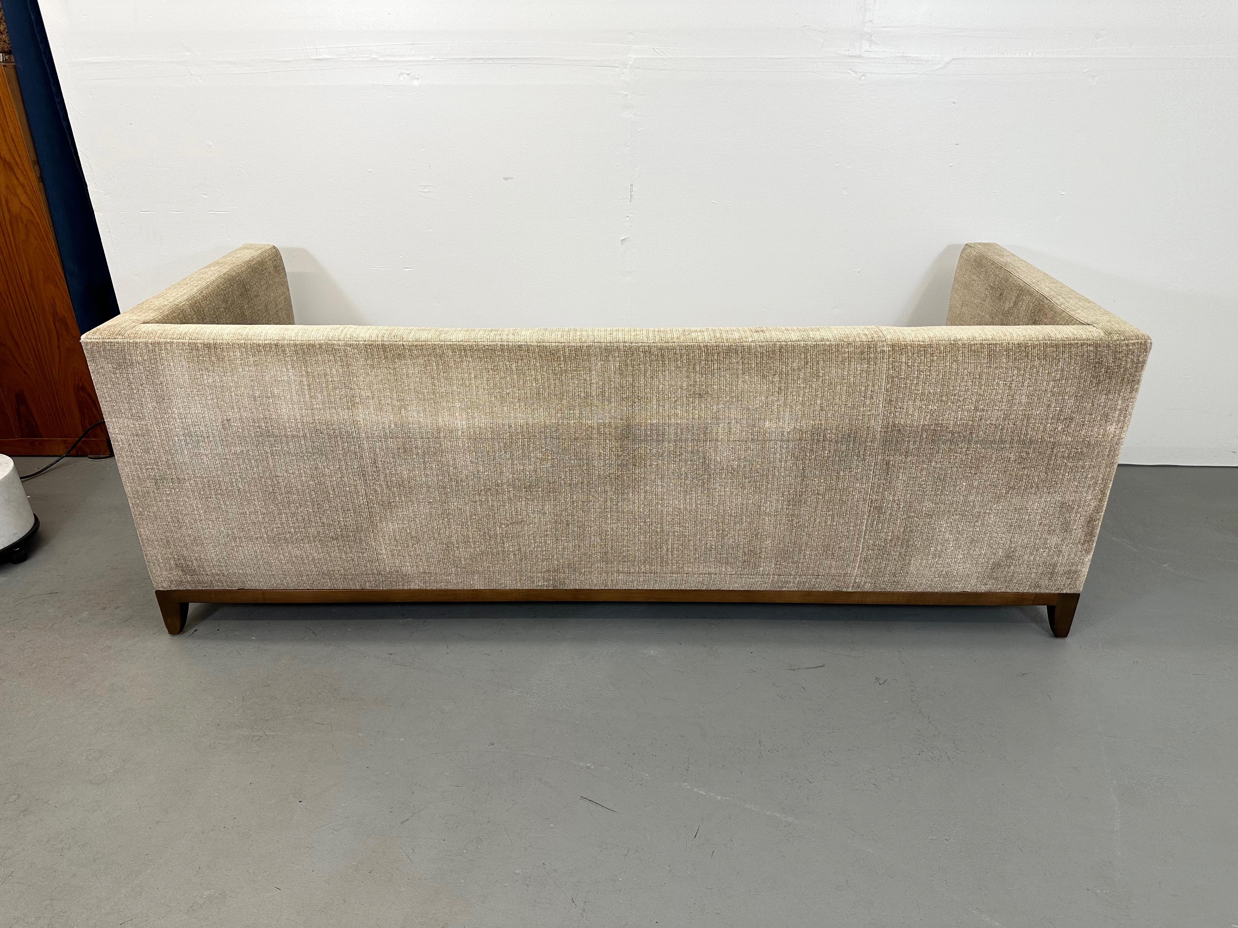 Interior Crafts Modern Sofas in Olive Gold, Pair For Sale 7