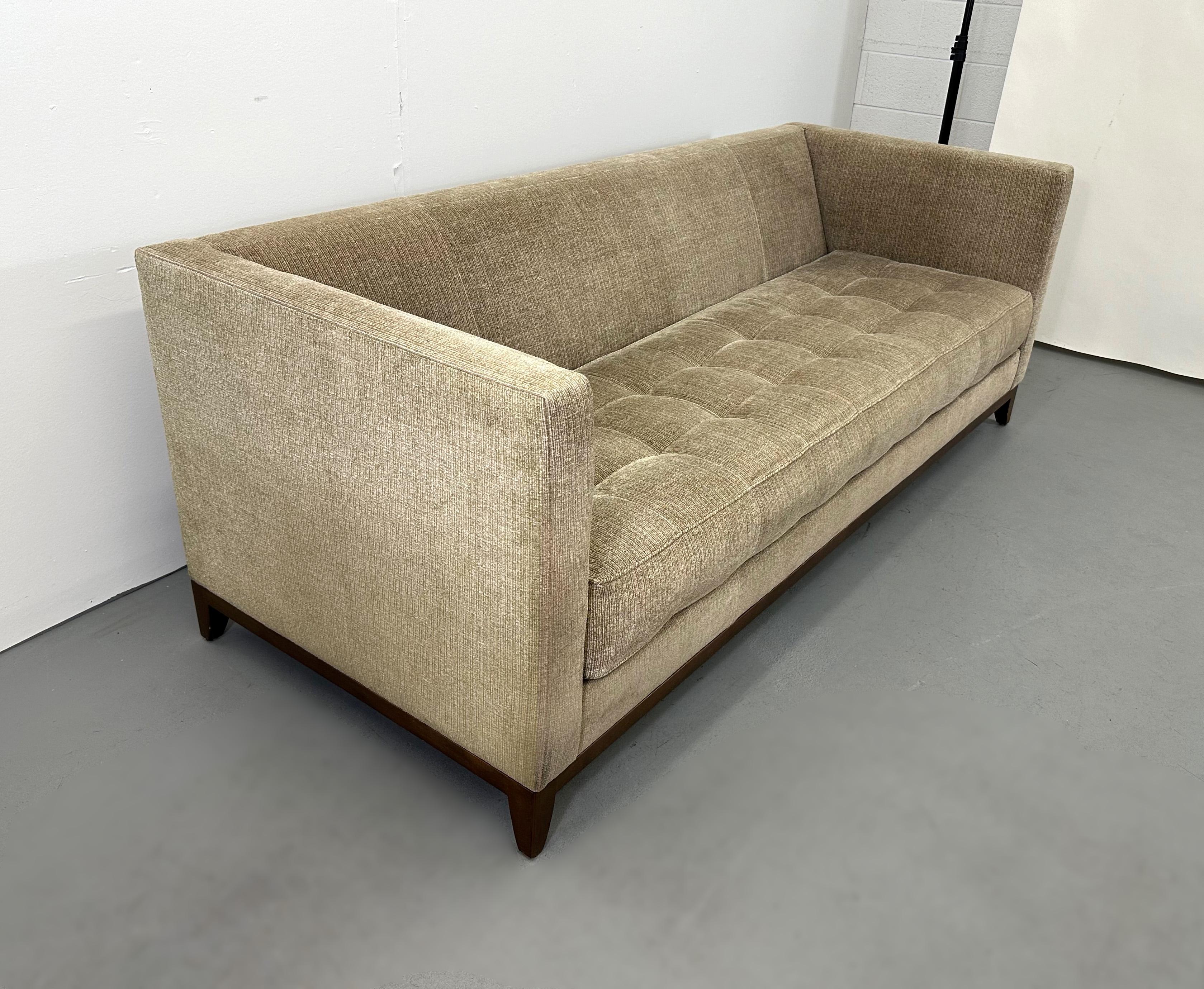 Contemporary Interior Crafts Modern Sofas in Olive Gold, Pair For Sale