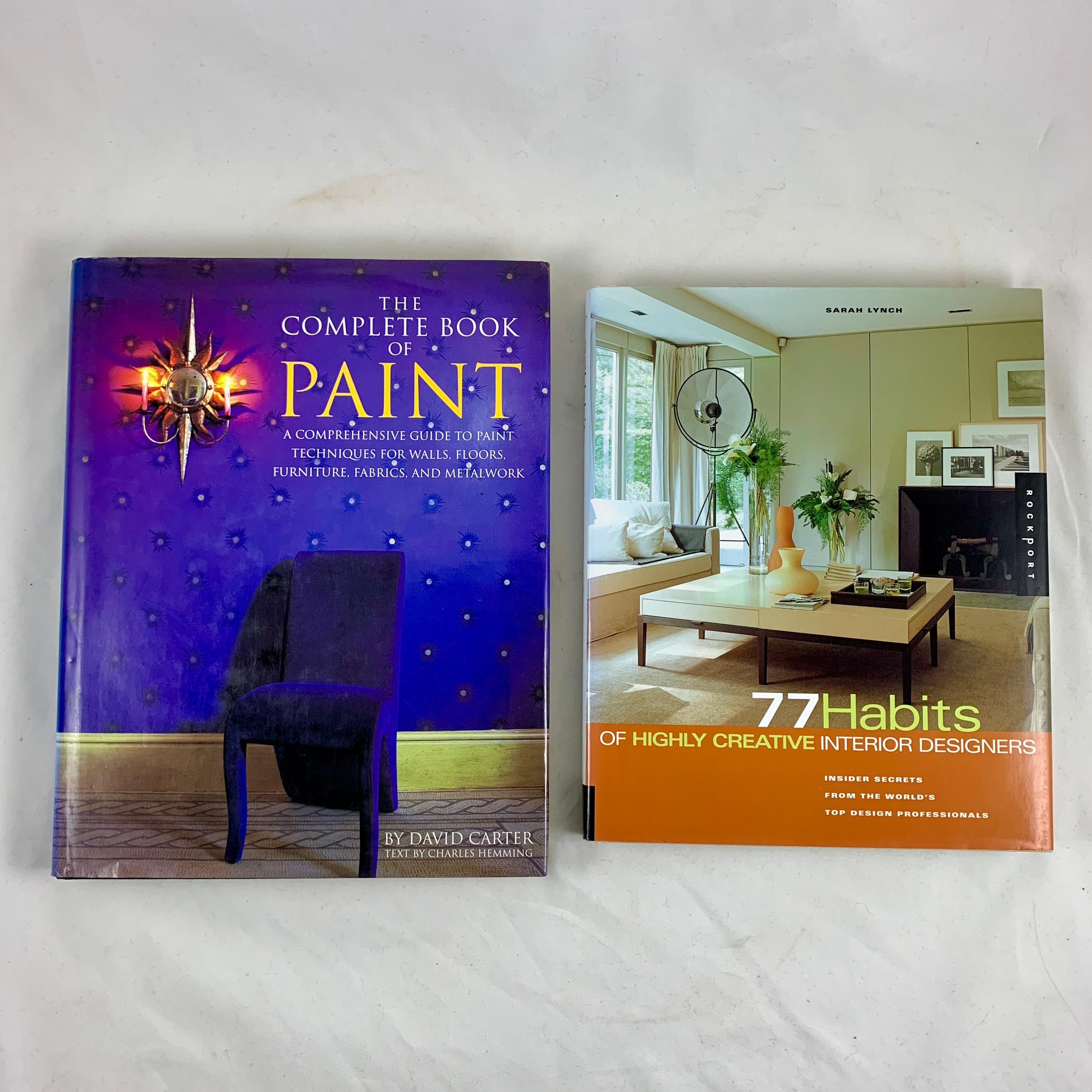 International Style Interior Decor Design & Source Books, Windows, Curtains, Furnishings, Paint, S/4 For Sale