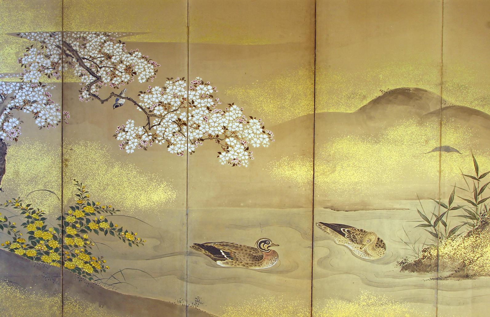 Interior Design Japanese screen Landscape for a luxury wall Antiques Asian at 1stDibs