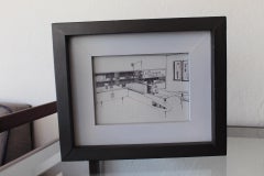 Innenarchitektur-Skizze von Frank B. Kyle