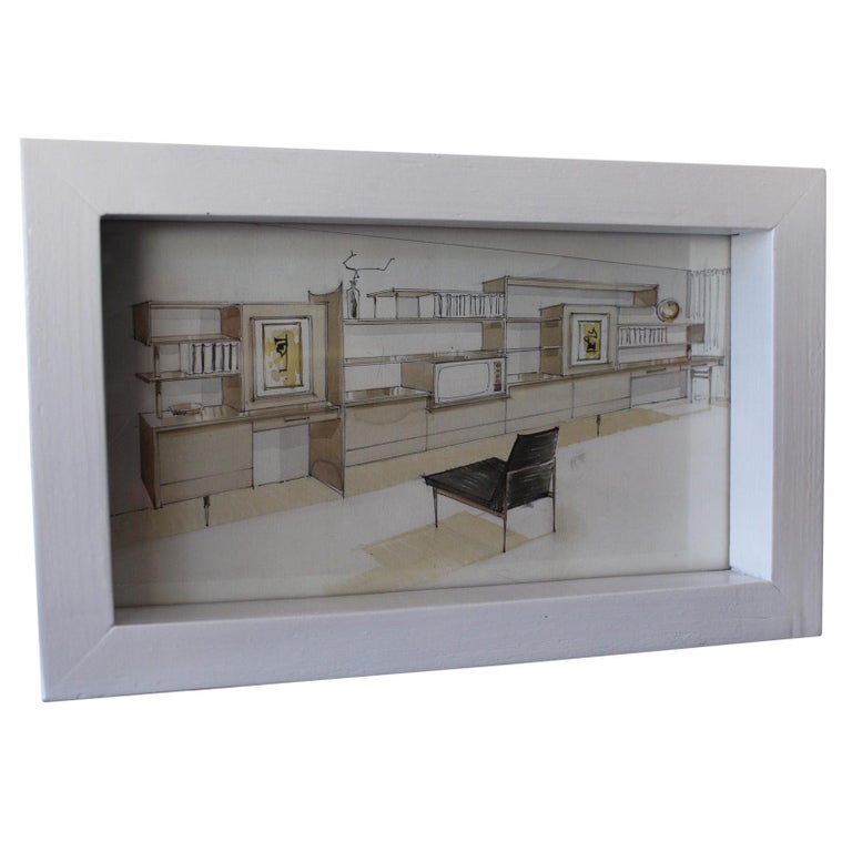 Interior Design Sketch By Frank B Kyle