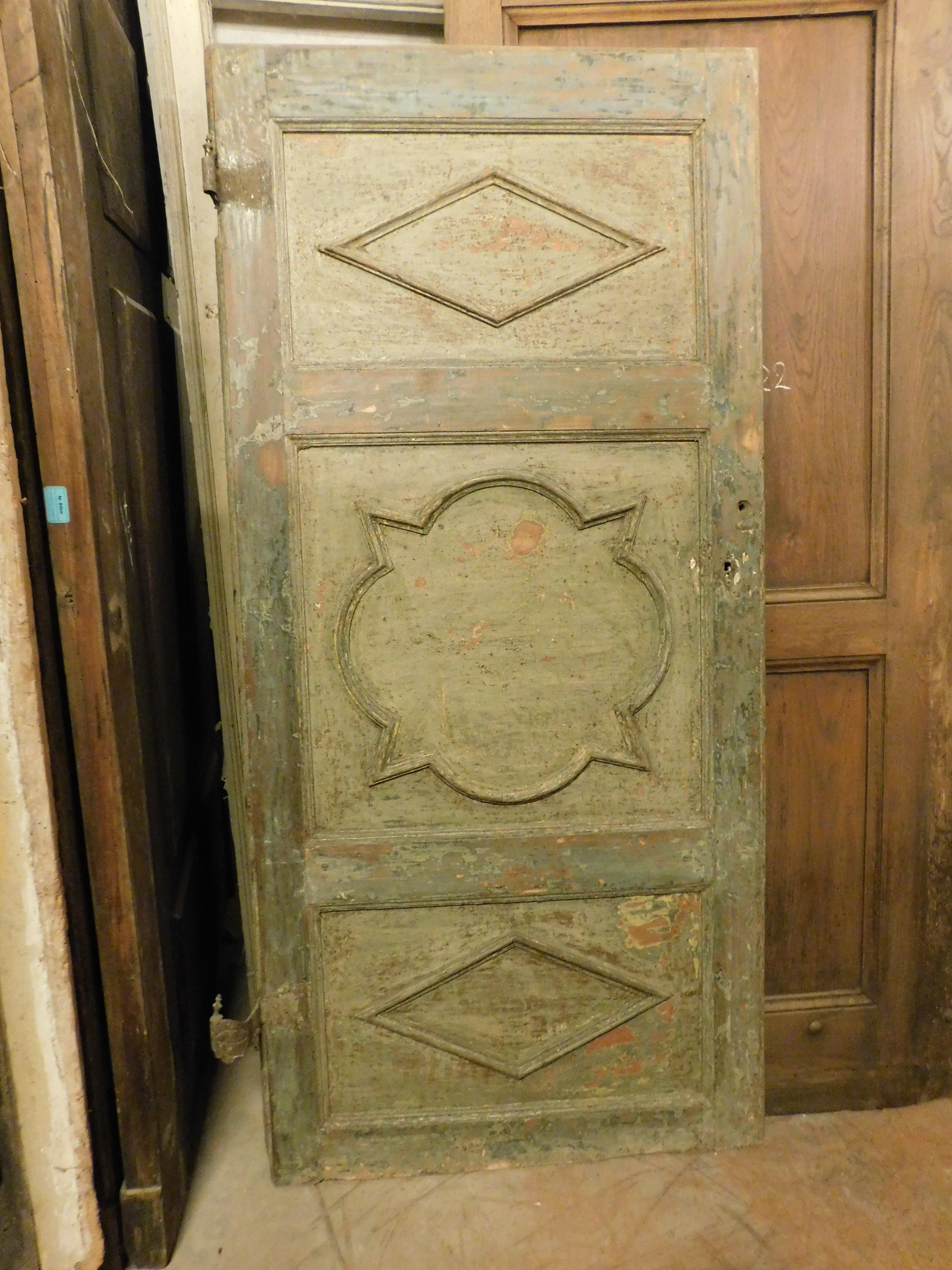 Puerta interior en primera laca tonos azules, una hoja sin marco, Italia Italiano en venta