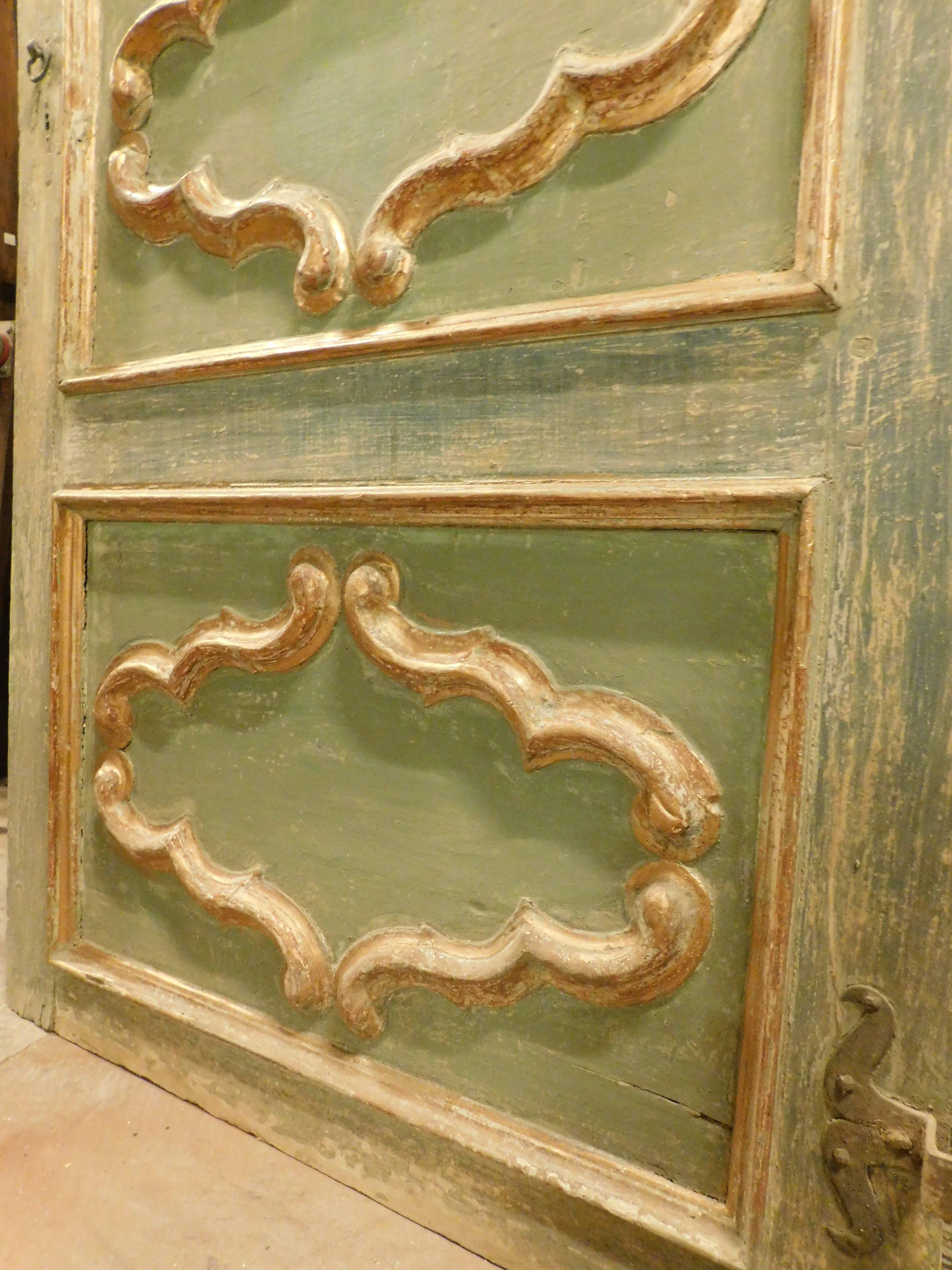Puerta interior en primera laca tonos azules, una hoja sin marco, Italia en Bueno estado para la venta en Cuneo, Italy (CN)