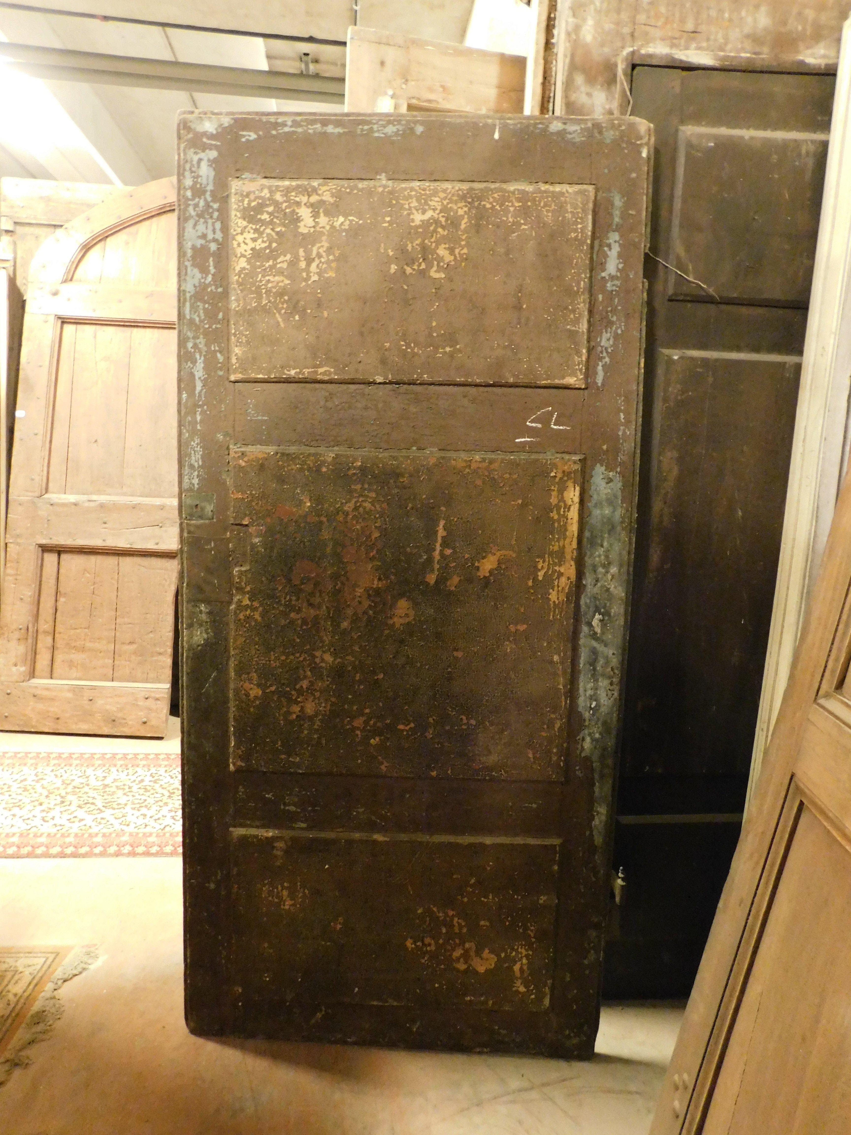Puerta interior en primera laca tonos azules, una hoja sin marco, Italia Álamo en venta