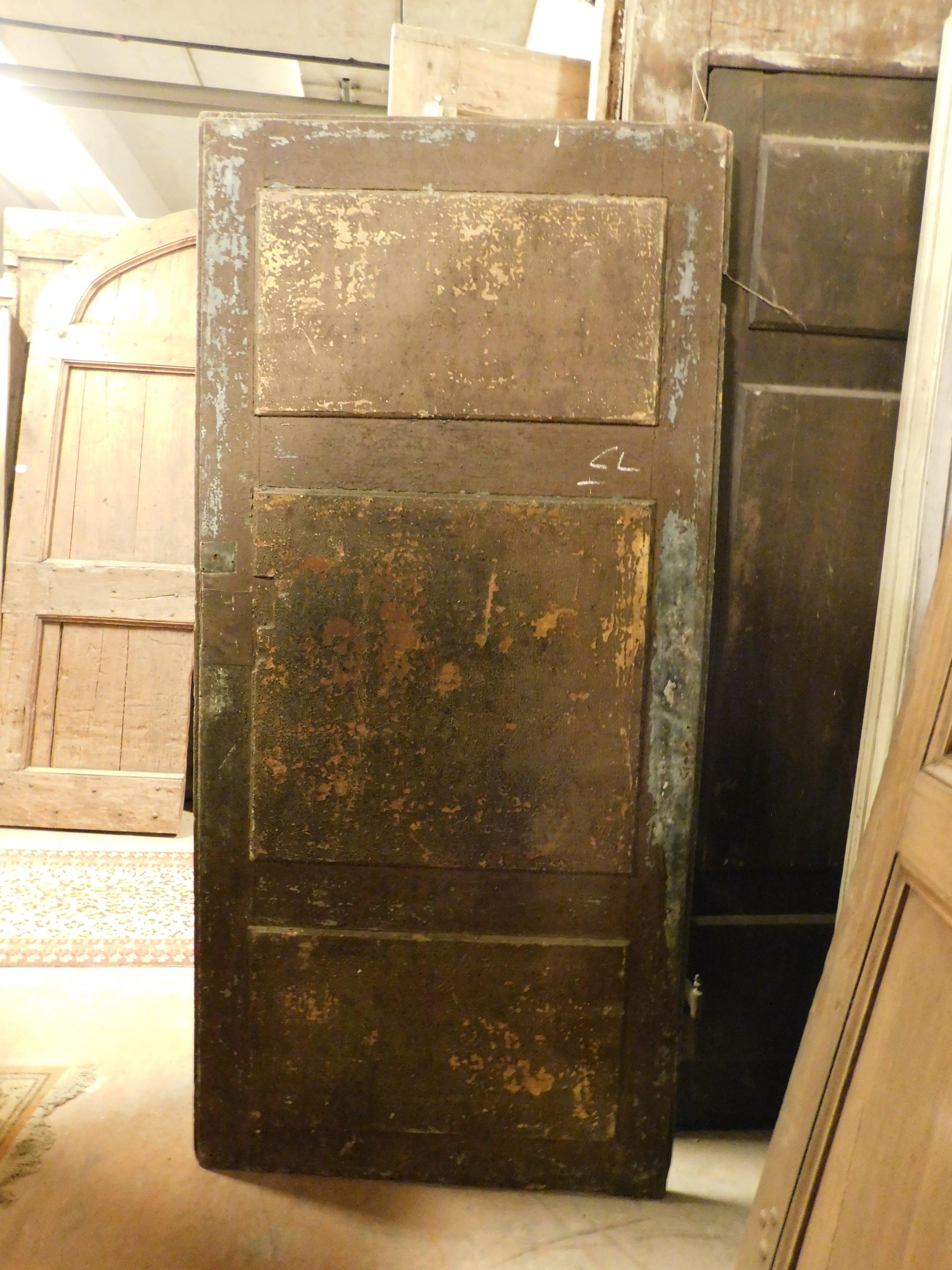 Puerta interior en primera laca tonos azules, una hoja sin marco, Italia en venta 1